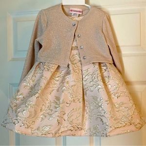 Gorgeous Blush and Gold Holiday Dress Set NWT